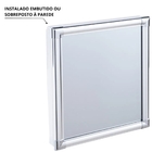 Armário Banheiro Espelheira Sobrepor E Embutir | Com Perfil D